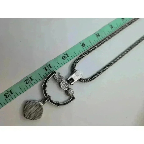 Chicos Black Metal Chain Abstract Design Pendant Necklace - Picture 5 of 5